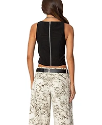 Edikted Womens Taty Mesh Corset