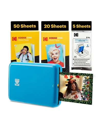 Kodak Step Mobile Instant Photo Printer 2x3" & Zink Photo Paper (75 Sheets) Bundle