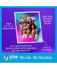 Hp Sprocket Photobooth 3x4" Photo Printer, Bundle w/3.5 x 4.25” Zink Photo Paper (500 Sheets)