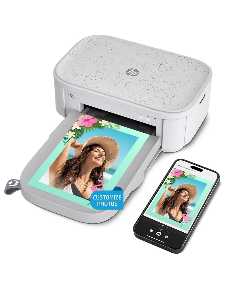 Hp Sprocket Studio Plus 4x6 Wireless Instant Photo Printer – 118 Sheets & Cartridge Bundle