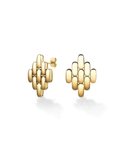 Rosefield Legacy Earrings In 14K Yellow Gold Plated Stainless Steel