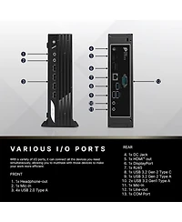 Msi Pro DP21 Business Mff Desktop Intel Core i7 13700 16GB Ram Intel Uhd Graphics 512GB Ssd Storage Windows 11 Pro - Black