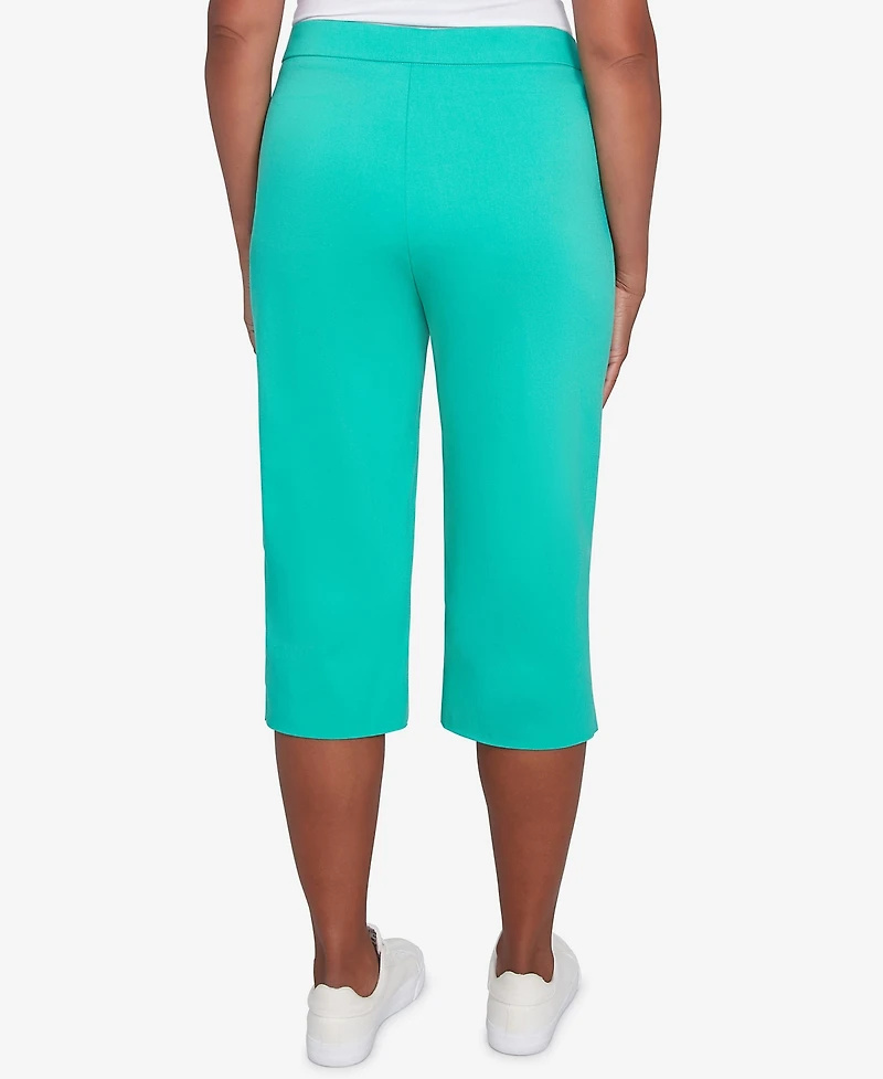 Alfred Dunner Petite Classics Flat Front Allure Clamdigger Pants