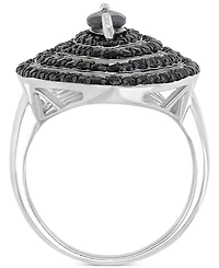 Black Spinel Statement Ring (5/8 ct. t.w.) Sterling Silver