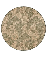 Liora Manne' Carmel Botanical 7'10"x7'10" Round Area Rug