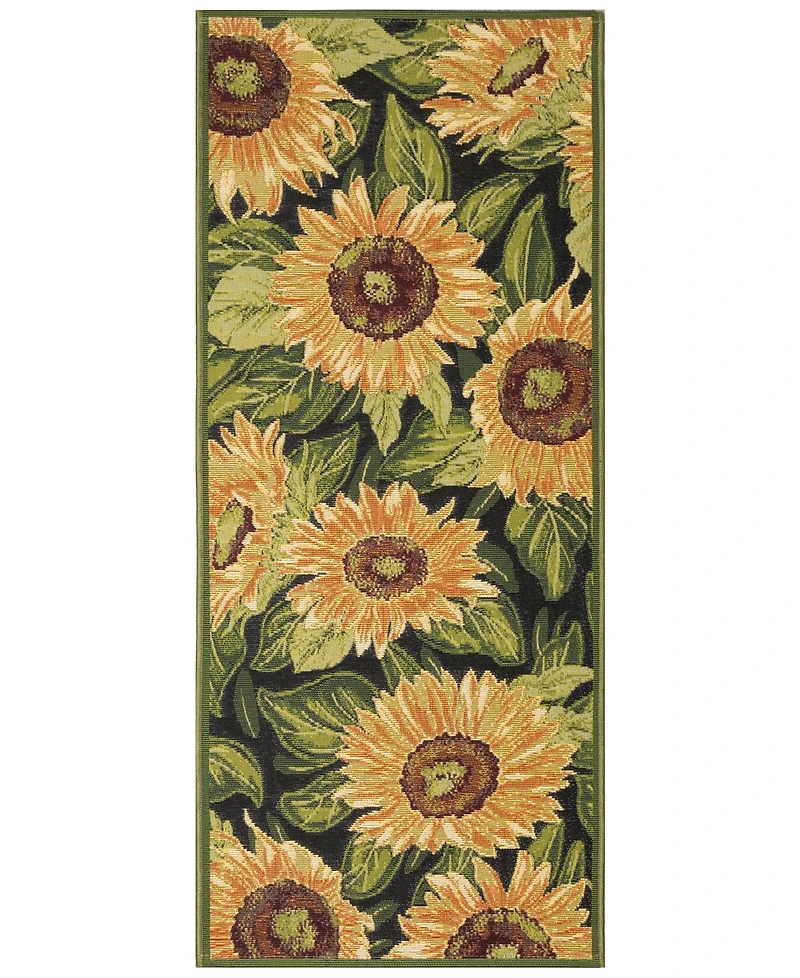 Liora Manne' Esencia Sunflowers 1'11"x4'11" Runner Area Rug
