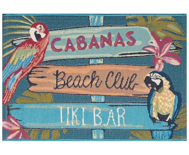 Liora Manne' Esencia Summer Signs 2'x2'10" Area Rug