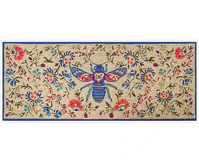 Liora Manne' Frontporch Flora Bee 2'x5' Runner Area Rug