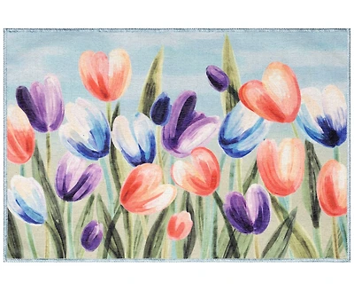 Liora Manne' Impressions Tulips 1'11"x2'11" Area Rug