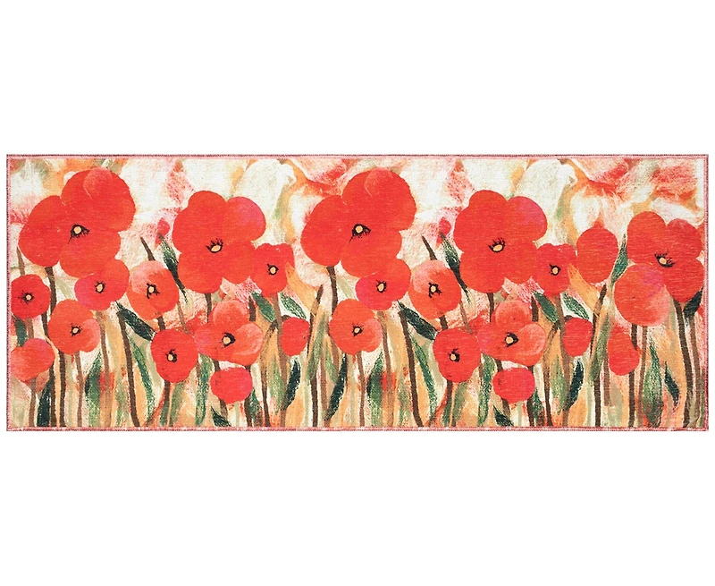 Liora Manne' Impressions Poppies 1'11"x4'11" Runner Area Rug
