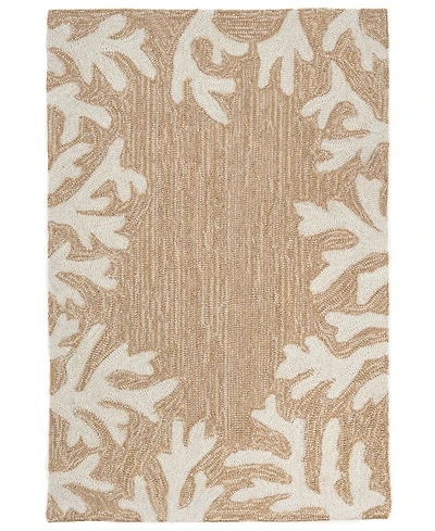 Liora Manne' Capri Coral Border 1'8"x2'6" Area Rug