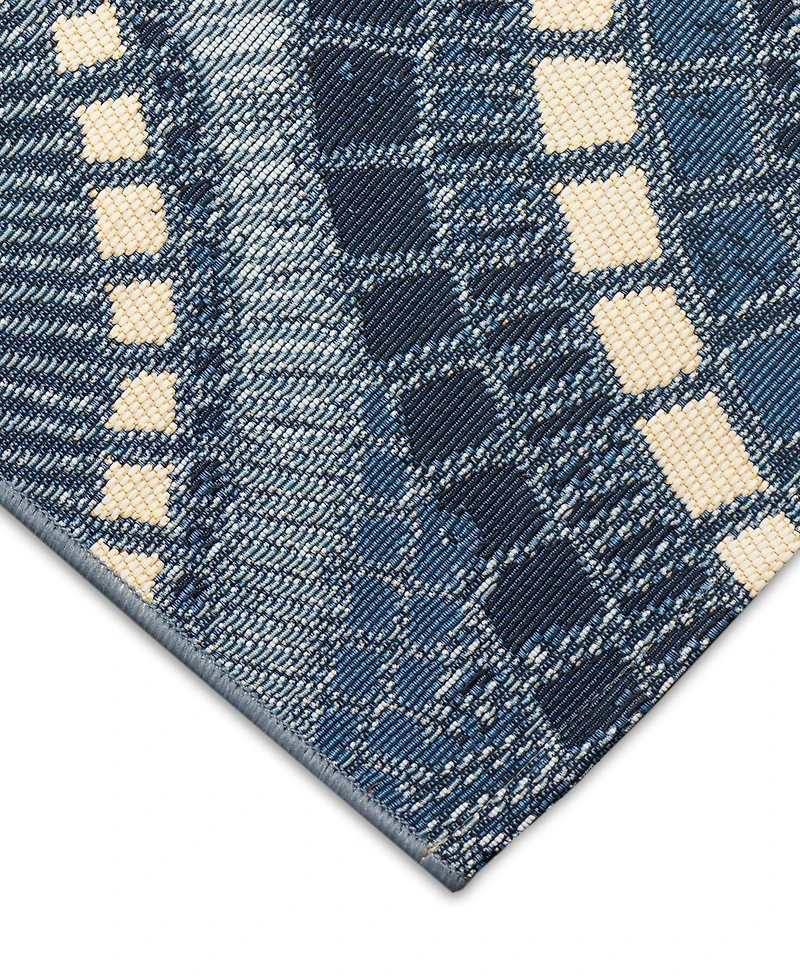 Liora Manne' Marina Circles 1'11"x7'6" Runner Area Rug