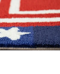 Liora Manne' Frontporch Patriotic Pendant 1'8"x2'6" Area Rug