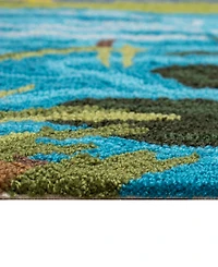 Liora Manne' Frontporch Egret 2'x5' Runner Area Rug