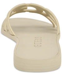 Guess Women's Elyho Logo Cutout Flat Jelly Sandals
