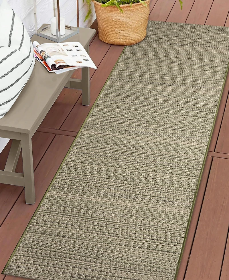 Liora Manne' Miranda Tweed Stripe 1'11"x7'6" Runner Area Rug