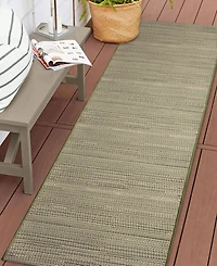 Liora Manne' Miranda Tweed Stripe 1'11"x7'6" Runner Area Rug
