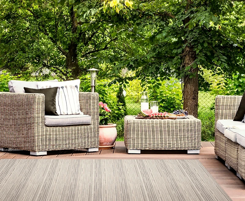 Liora Manne' Miranda Tweed Stripe 4'10"x7'6" Area Rug