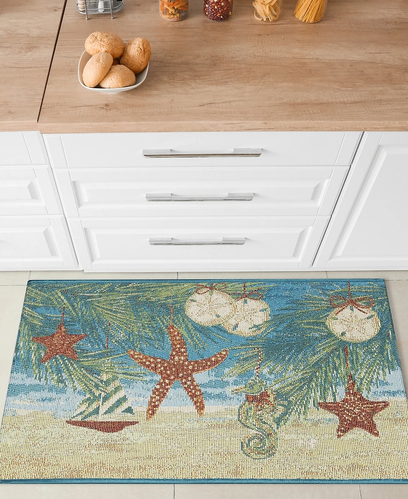 Liora Manne' Esencia Coastal Ornaments 2'x2'10" Area Rug