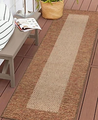 Liora Manne' Roma Border 1'11"x7'6" Runner Area Rug