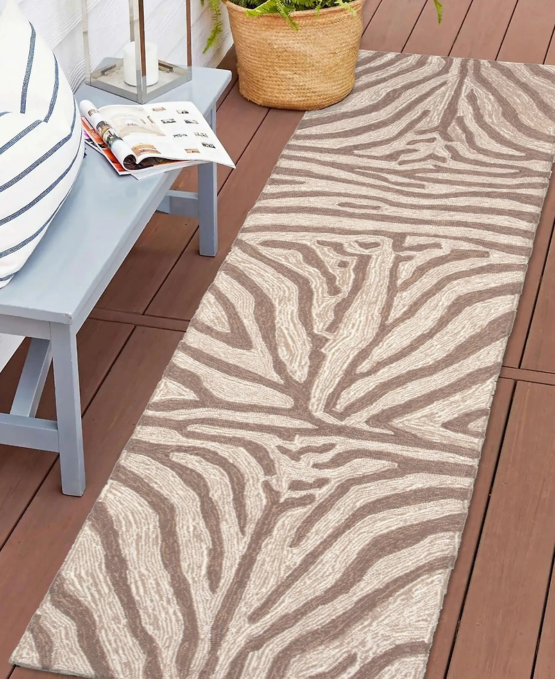 Liora Manne' Ravella Zebra 2'x8' Runner Area Rug