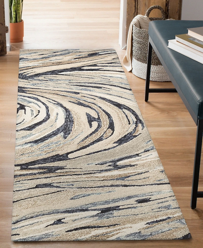 Liora Manne' Savoy Big Wave 2'x7'6" Runner Area Rug