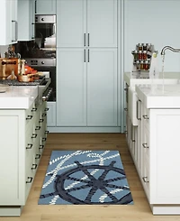 Liora Manne' Frontporch Captain's Wheel 2'6"x4' Area Rug