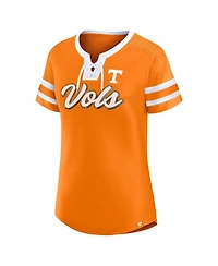 Fanatics Women's Tennessee Orange Volunteers Iconic Athena Lace-Up T-Shirt