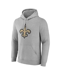 Fanatics Men's Heather Gray New Orleans Saints Deliver Fleece Pullover Hoodie