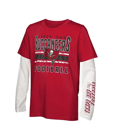 Outerstuff Big Boys and Girls Tampa Bay Buccaneers In the Mix T-Shirt Combo Set