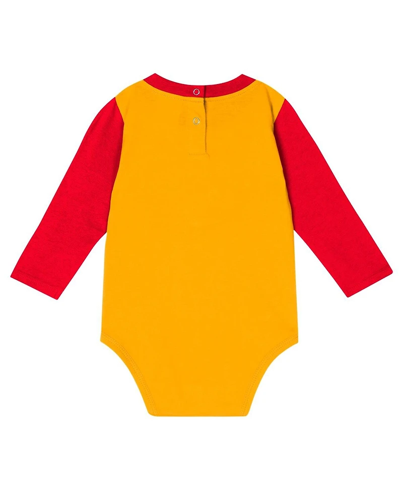 Outerstuff Baby Boys and Girls Red Kansas City Chiefs Double Up Long Sleeve Bodysuit and Pants Set