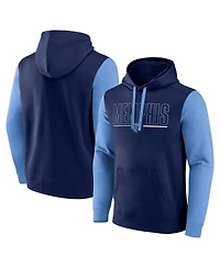 Logo Athletic Men's Navy Memphis Grizzlies Outline Colorblock Pullover Hoodie
