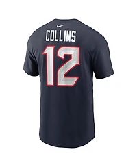 Nike Men's Nico Collins Navy Houston Texans Name Number T-Shirt