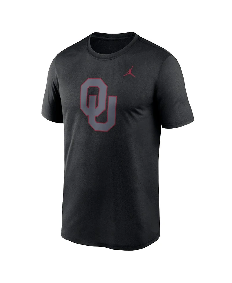 Jordan Men's Black Oklahoma Sooners Color Pop Logo Legend T-Shirt