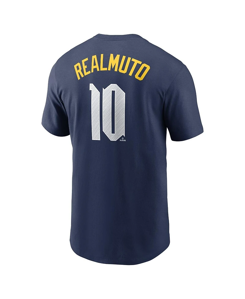 Nike Men's J.t. Realmuto Navy Philadelphia Phillies 2024 City Connect Fuse Player Name Number T-Shirt