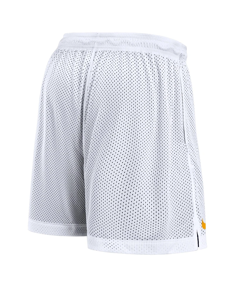 Nike Men's White/Navy West Virginia Mountaineers Primetime Reversible Performance Shorts