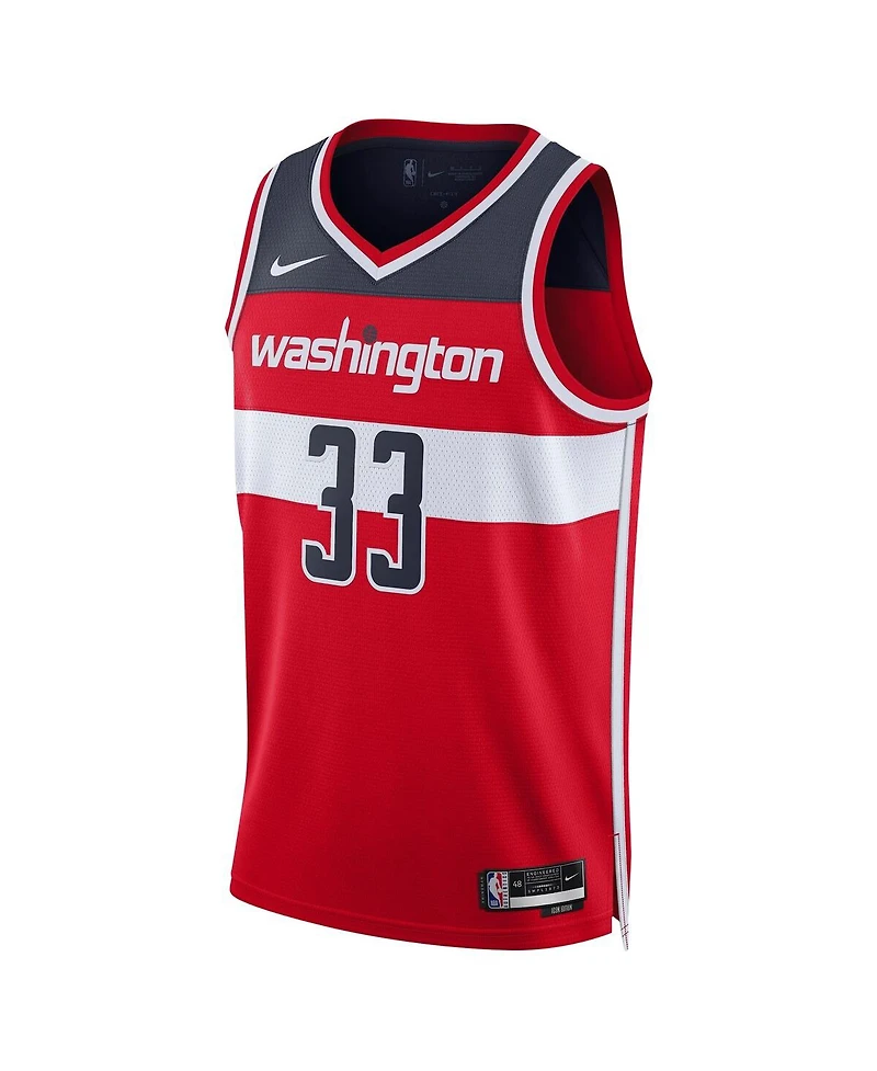 Nike Men's and Women's Kyle Kuzma Red Washington Wizards Swingman Jersey - Icon Edition