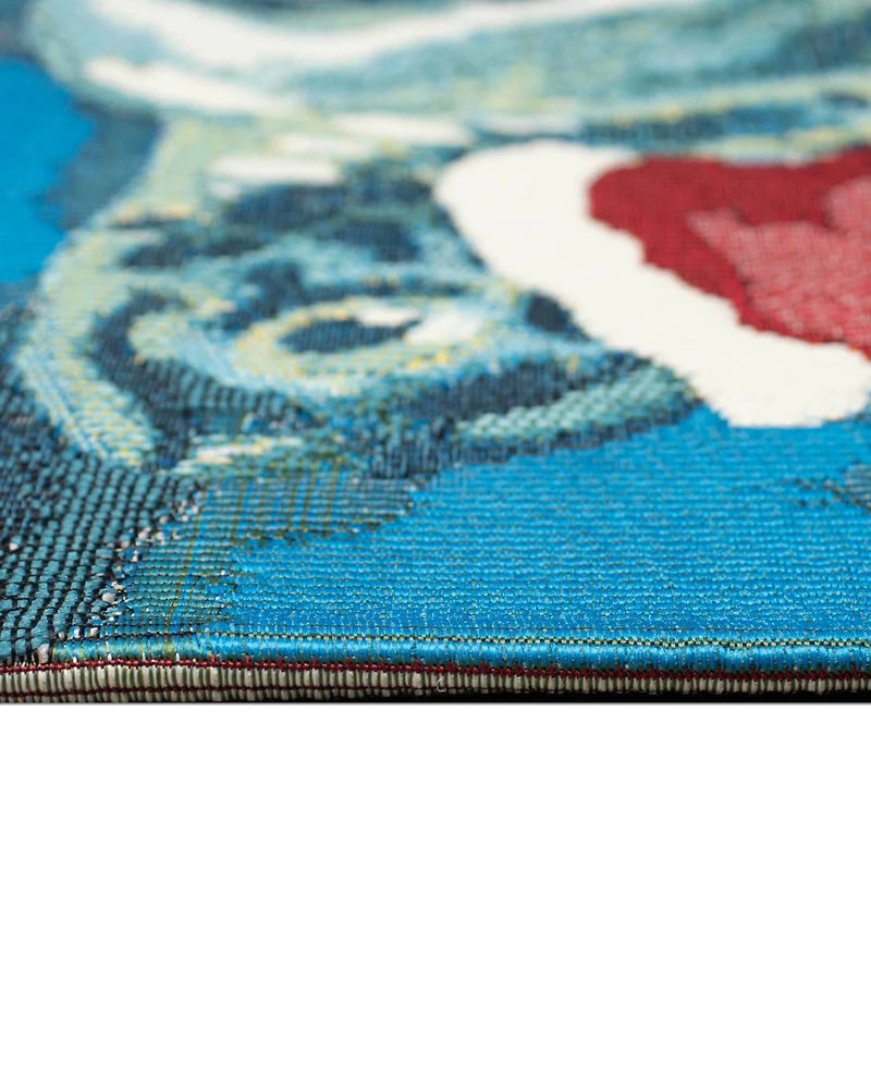 Liora Manne' Esencia Santa Seaturtles 2'x2'10" Area Rug