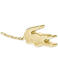 Lacoste Gold-Tone Crocodile Chain Drop Earrings