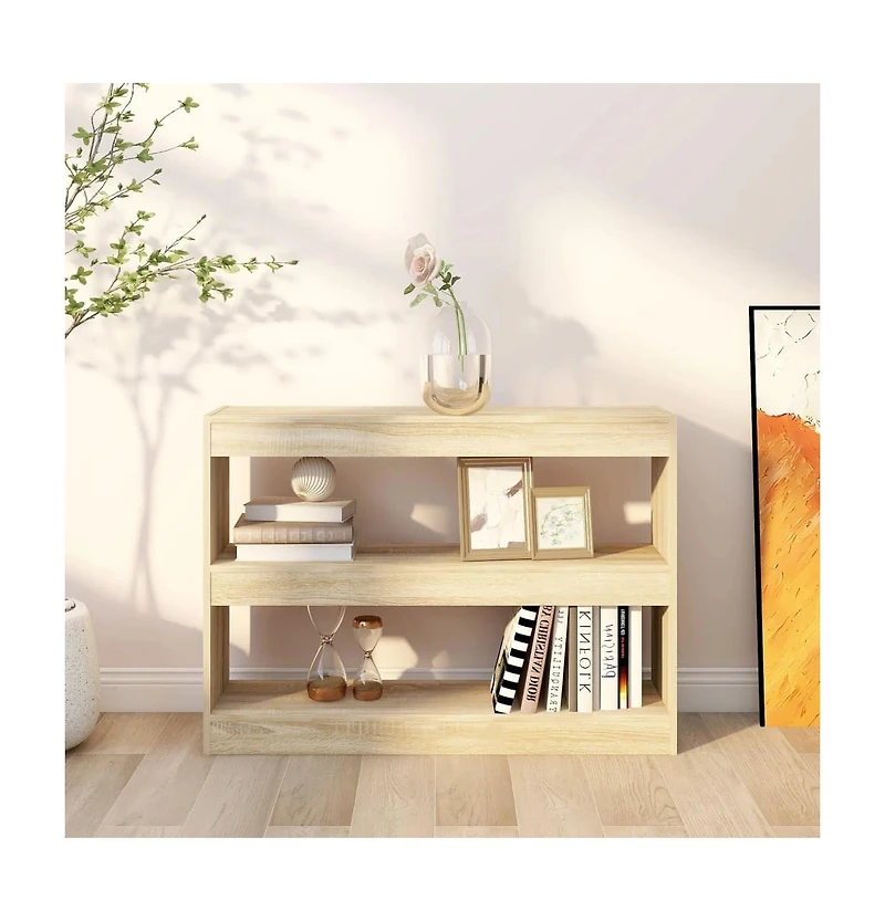 Book Cabinet/Room Divider Sonoma Oak 39.4"x11.8"x28.3"
