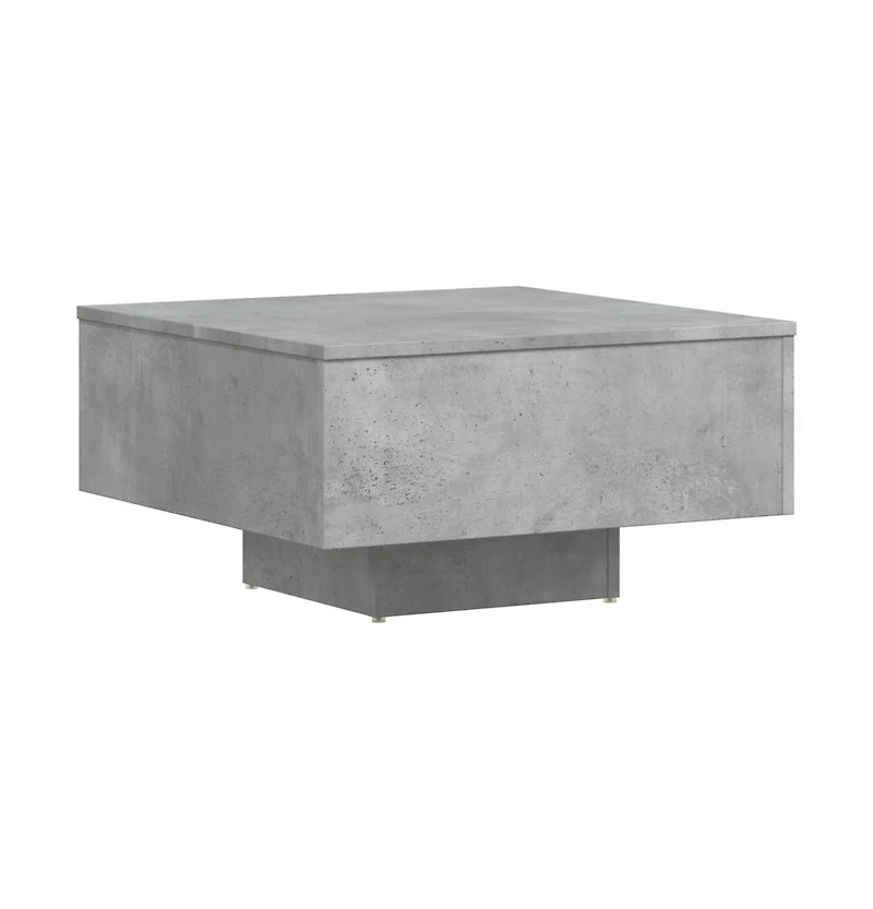 Coffee Table Concrete Gray 23.6"x23.6"x12.4" Engineered Wood