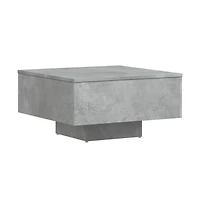 Coffee Table Concrete Gray 23.6"x23.6"x12.4" Engineered Wood