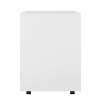 Rolling Cabinet White 23.6"x20.9"x28.3" Engineered Wood