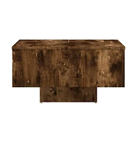vidaXL Coffee Table Smoked Oak 23.6"x23.6"x12.4" Engineered Wood