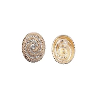 Crystal Swirl Stud Earrings