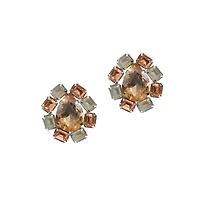 Crystal Pear Stud Earrings