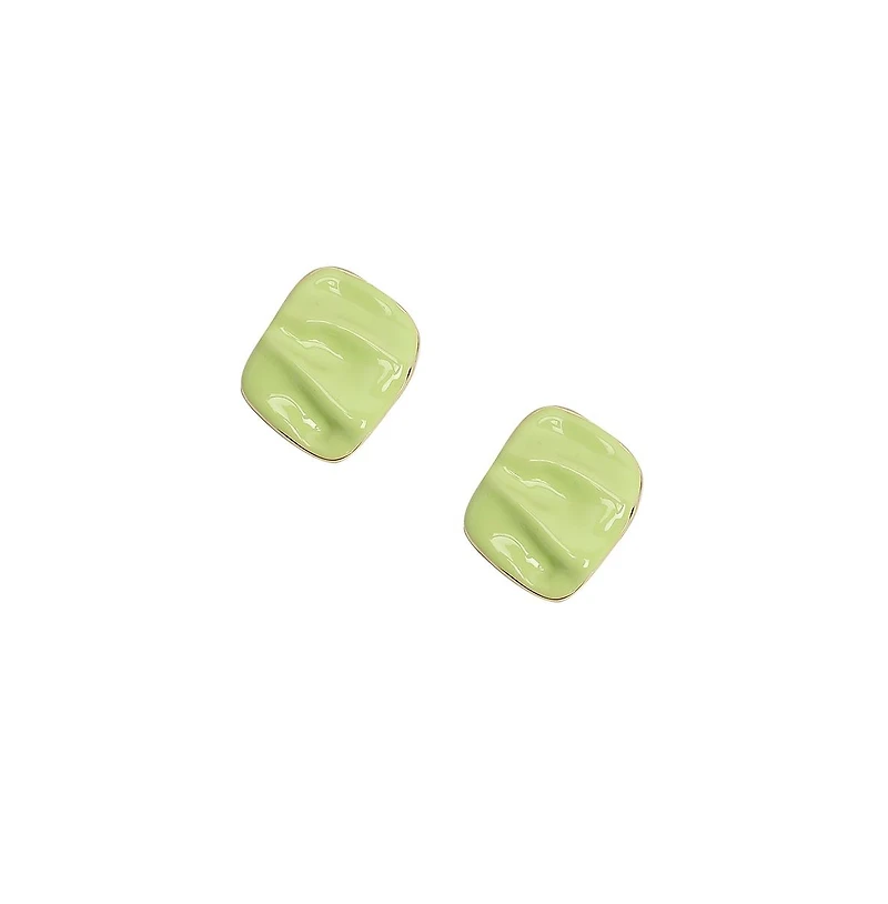 Textured Enamel Stud Earrings