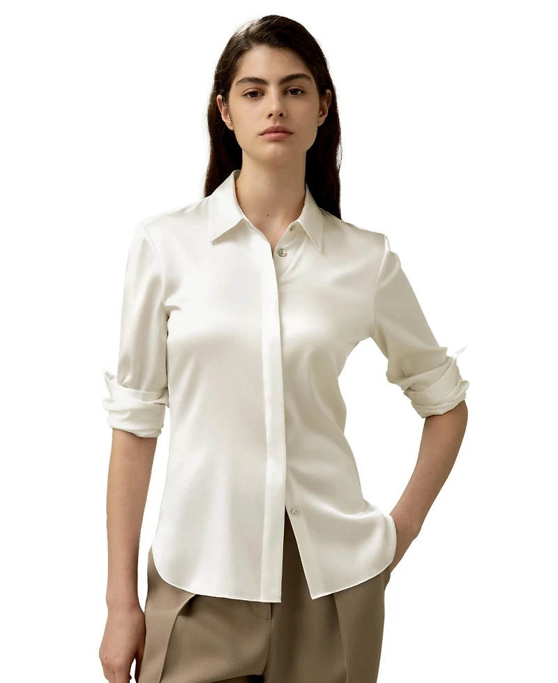 Lilysilk Women's Elegant Silhouette Silk Shirt