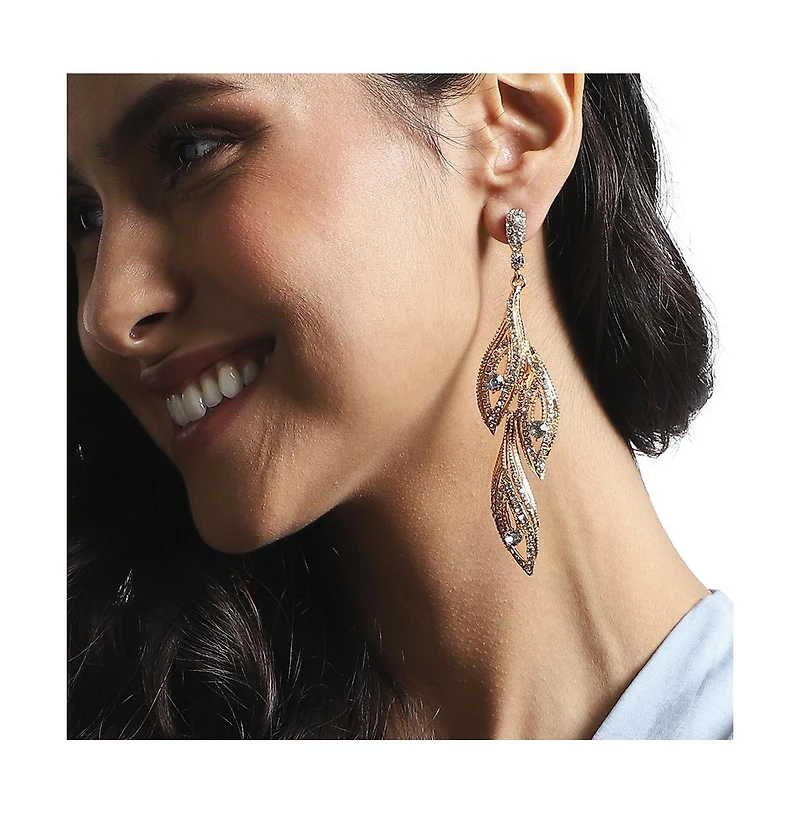 Rhinestone Eyes Drop Earrings