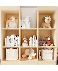 gaomon Wooden Kids Bookcase Toy Storage Organizer Bookshelf Toddlers Playhouse Cabinet Shelf Cubby Storage Toy Shelf